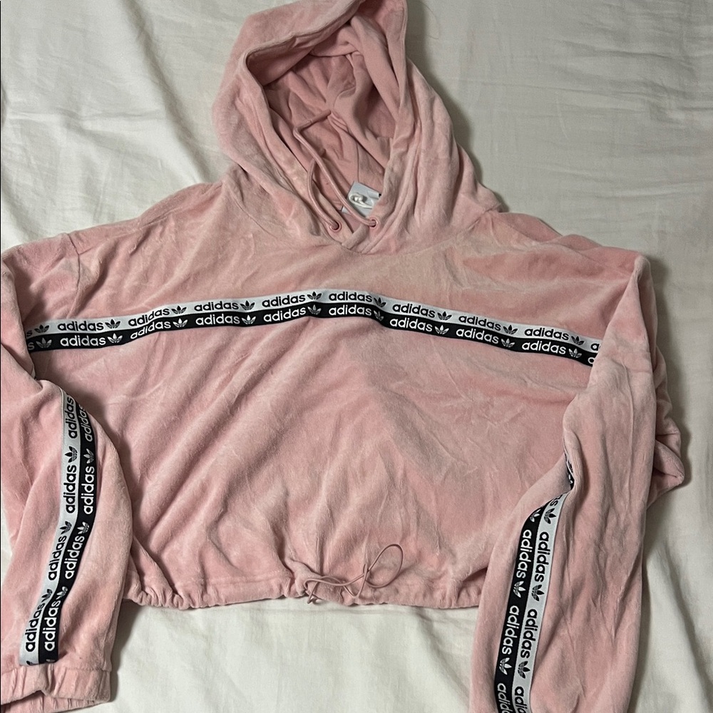 adidas Originals Women’s Velour Cropped Hoodie